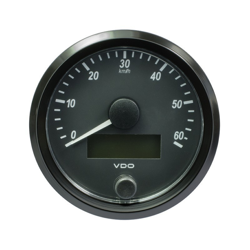 VDO SingleViu Speedometer 60 Kmh Black 80mm gauge